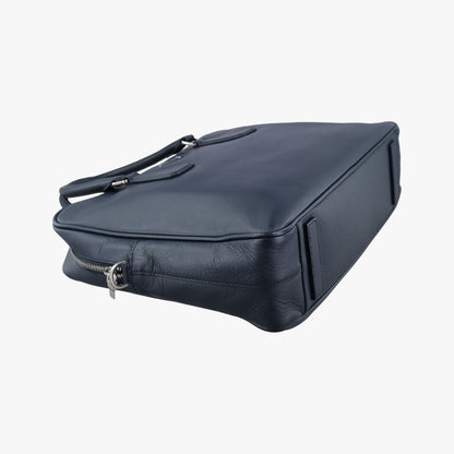 Prada Business Briefcase Navy Saffiano Leather 7 a — view 5