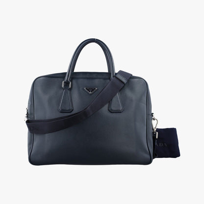 Prada Business Briefcase Navy Saffiano Leather 7 a