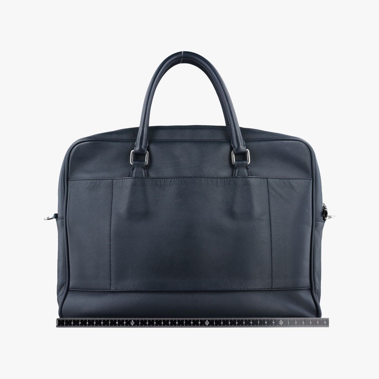 Prada Business Briefcase Navy Saffiano Leather 7 a — view 2