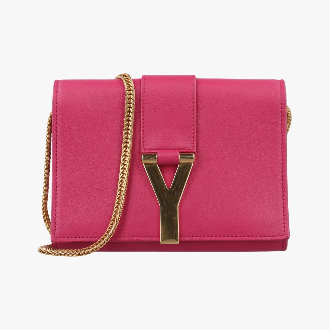 Saint Laurent Yves Laurenty Line Rose Red Leather