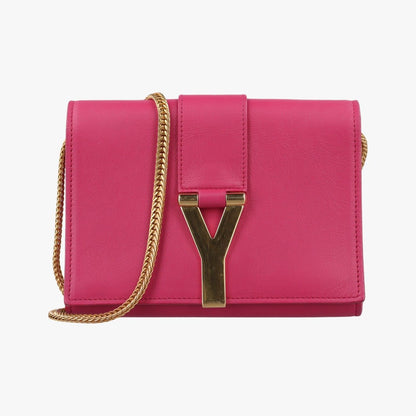 Saint Laurent Yves Laurenty Line Rose Red Leather
