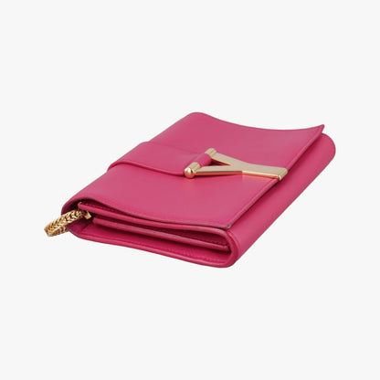 Saint Laurent Yves Laurenty Line Rose Red Leather — view 5
