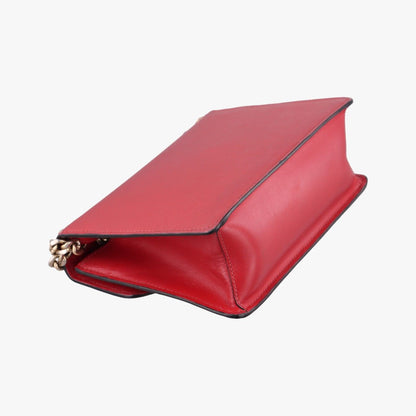 Prada Triangle Logo Red Saffiano Leather 25 — view 7