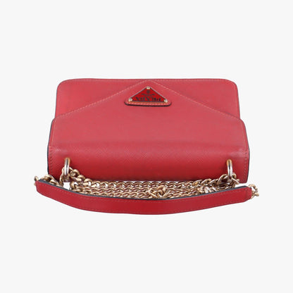 Prada Triangle Logo Red Saffiano Leather 25 — view 8
