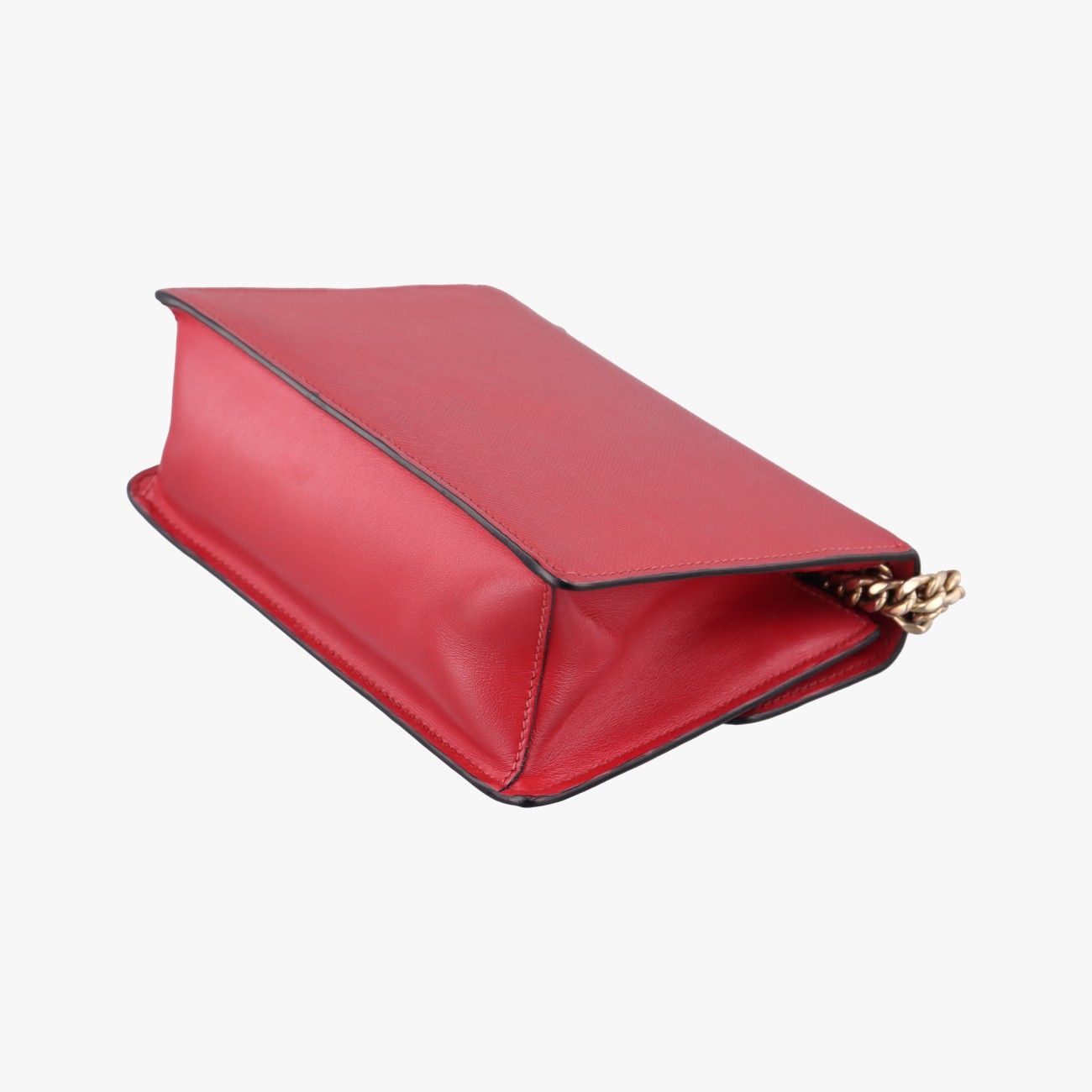 Prada Triangle Logo Red Saffiano Leather 25 — view 6