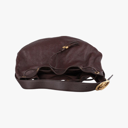 Gucci Ossima Interlocking Icon Hobo Brown Leather — view 8