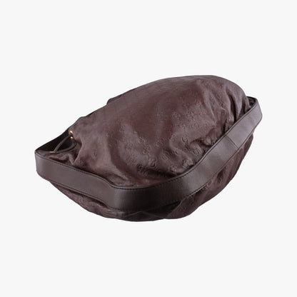 Gucci Ossima Interlocking Icon Hobo Brown Leather — view 7