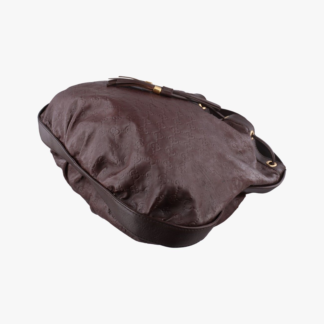 Gucci Ossima Interlocking Icon Hobo Brown Leather — view 4