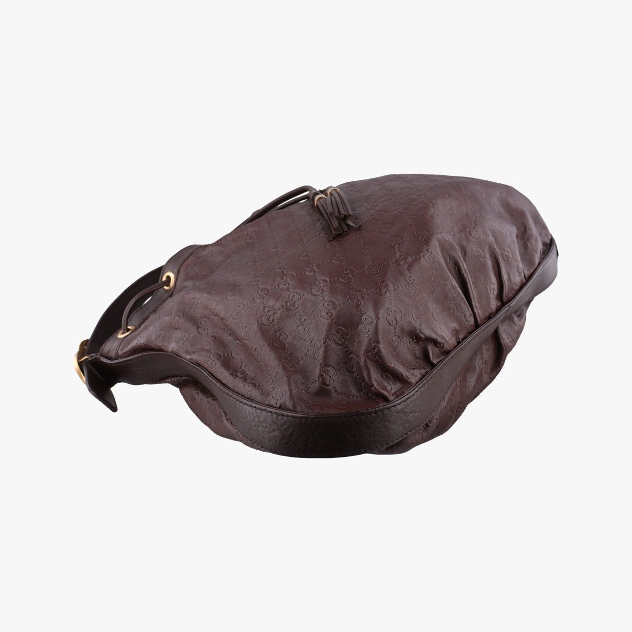 Gucci Ossima Interlocking Icon Hobo Brown Leather — view 5