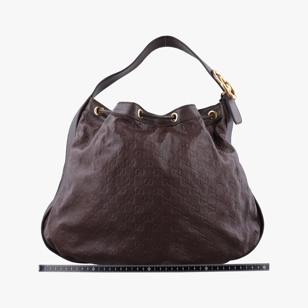 Gucci Ossima Interlocking Icon Hobo Brown Leather — view 2