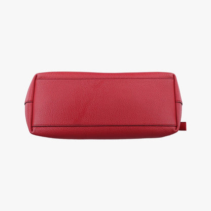 Gucci Interlocking Charm Red Leather Keychain — view 3