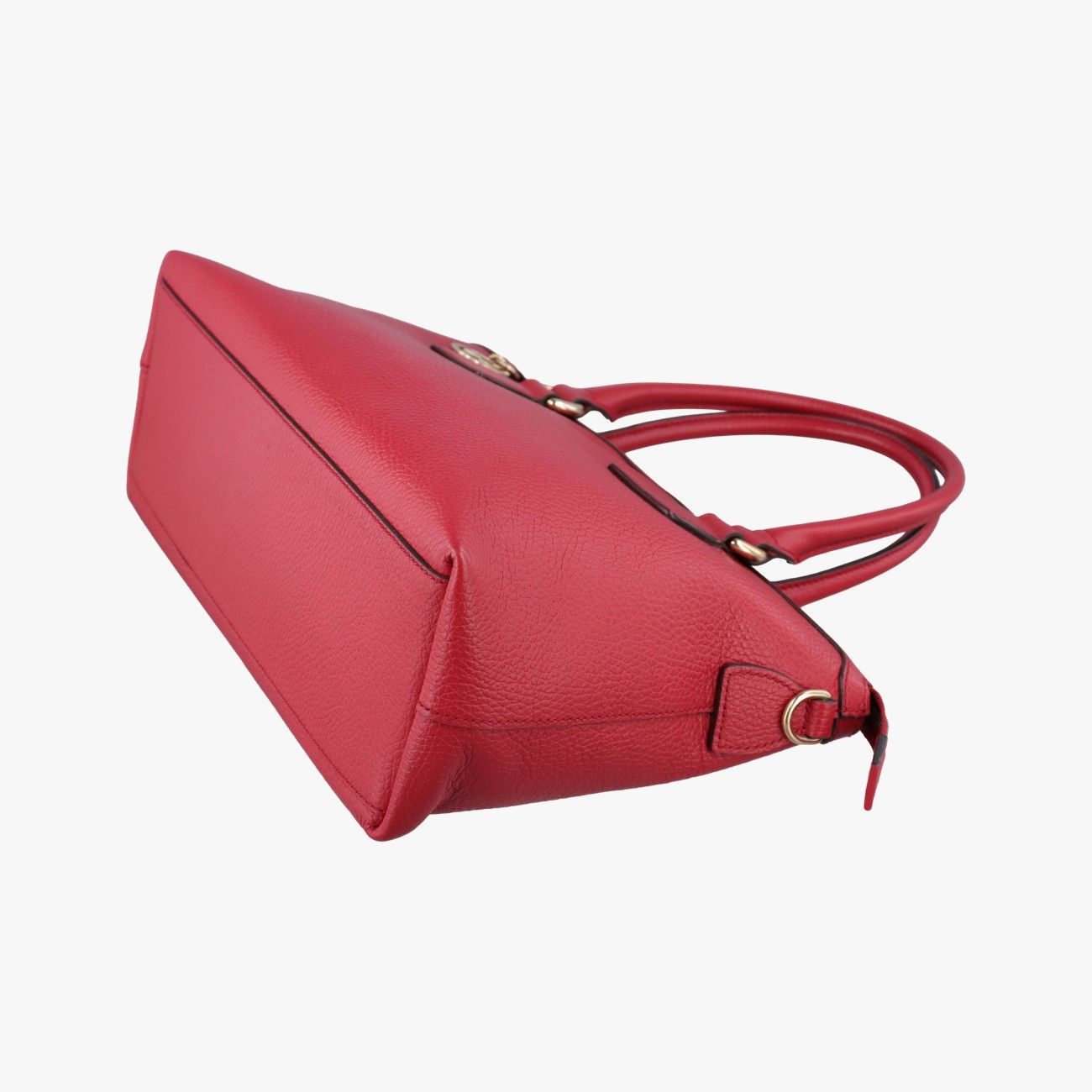 Gucci Interlocking Charm Red Leather Keychain — view 4