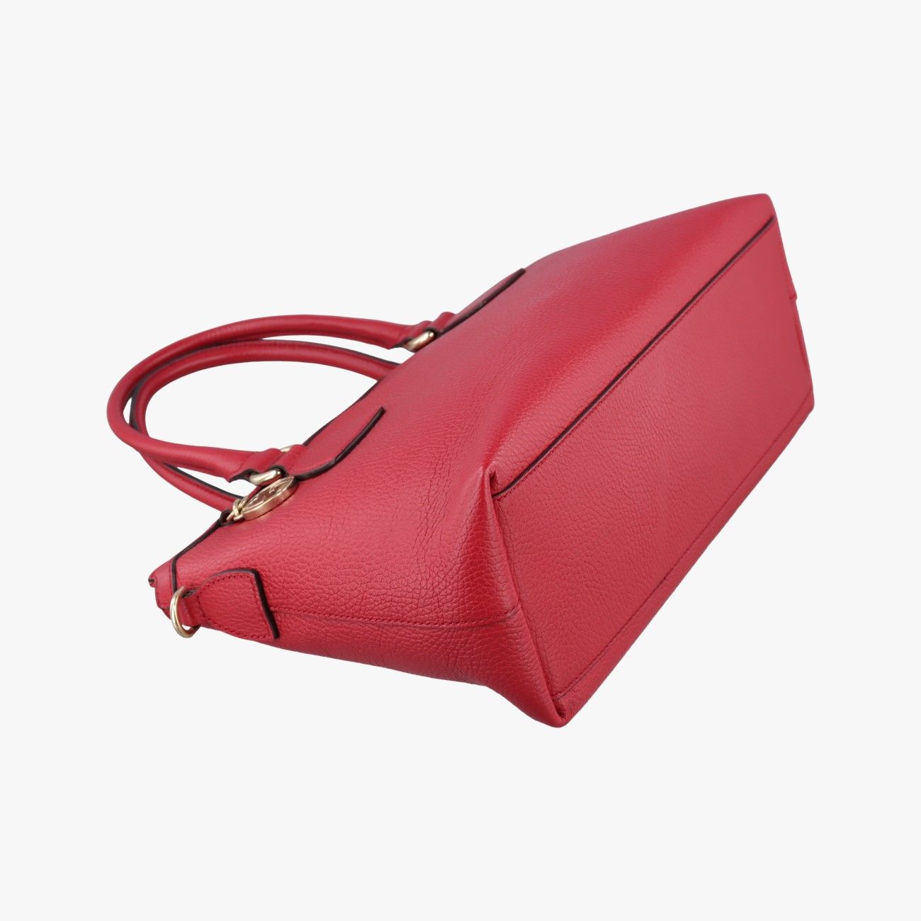 Gucci Interlocking Charm Red Leather Keychain — view 5