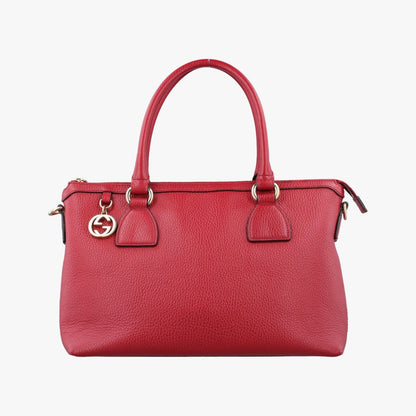Gucci Interlocking Charm Red Leather Keychain