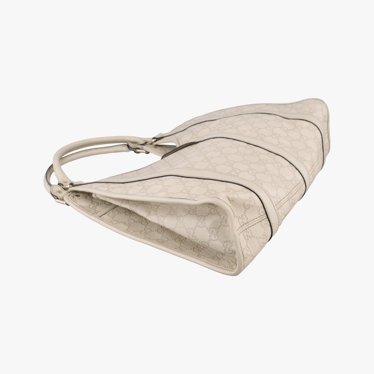 Gucci New Jackie White Leather Shoulder Bag — view 7