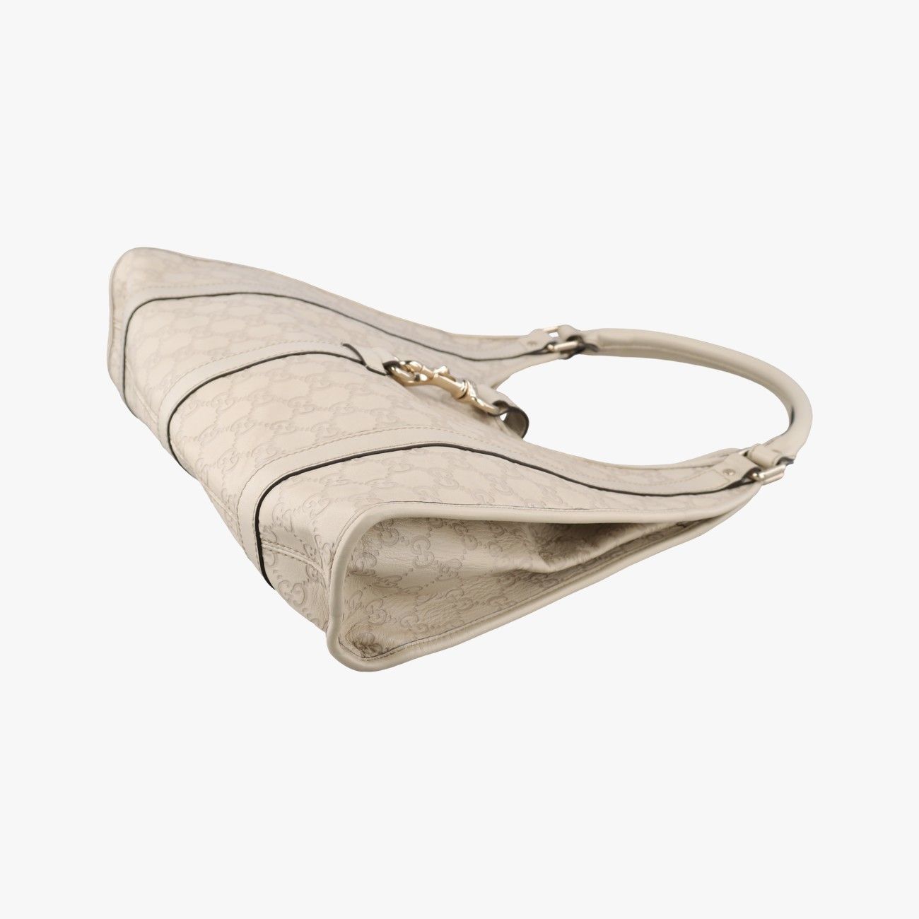 Gucci New Jackie White Leather Shoulder Bag — view 4