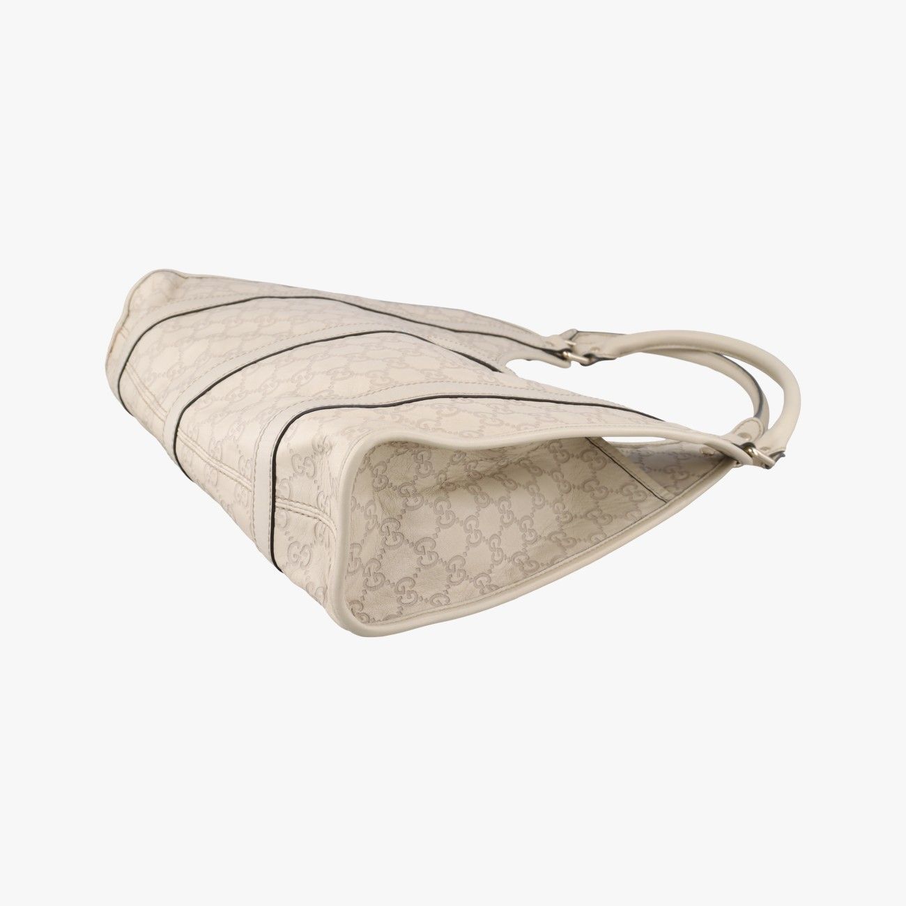 Gucci New Jackie White Leather Shoulder Bag — view 6