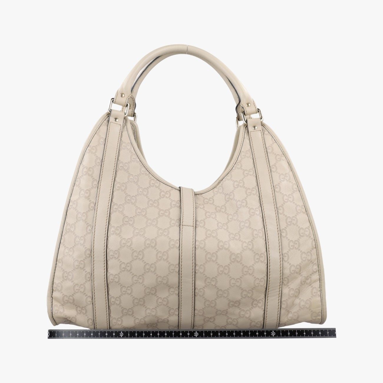 Gucci New Jackie White Leather Shoulder Bag — view 2