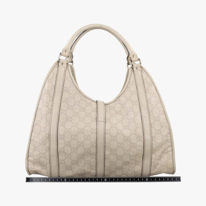 Gucci New Jackie White Leather Shoulder Bag — view 2