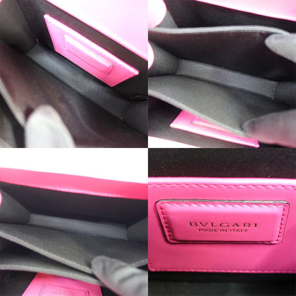 Bvlgari Serpenti Forever Top Handle Calf Leather Pink GD Mirror Handbag Bag — view 6