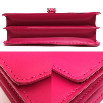 Bvlgari Serpenti Forever Shoulder Bag Calf Leather Pink GD Mirror — view 4