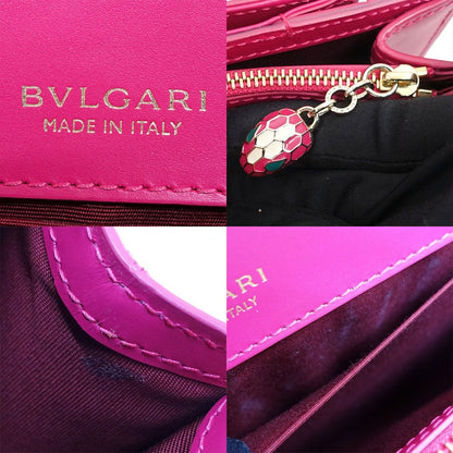 Bvlgari Serpenti Forever Shoulder Bag Calf Leather Pink GD Mirror — view 7