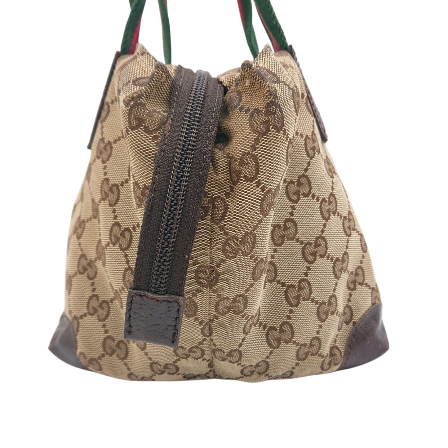 Gucci GG Canvas Sherry Line Tote Bag Beige Brown — view 4