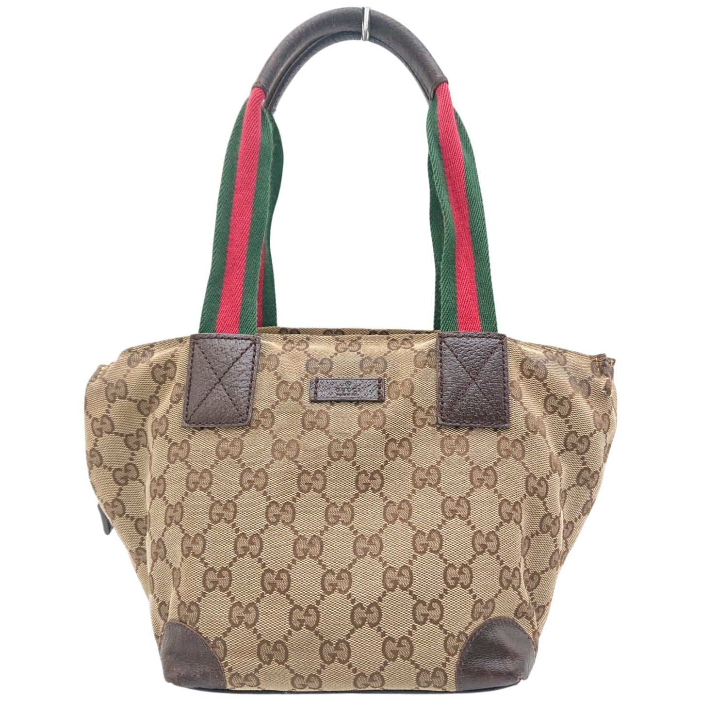 Gucci GG Canvas Sherry Line Tote Bag Beige Brown
