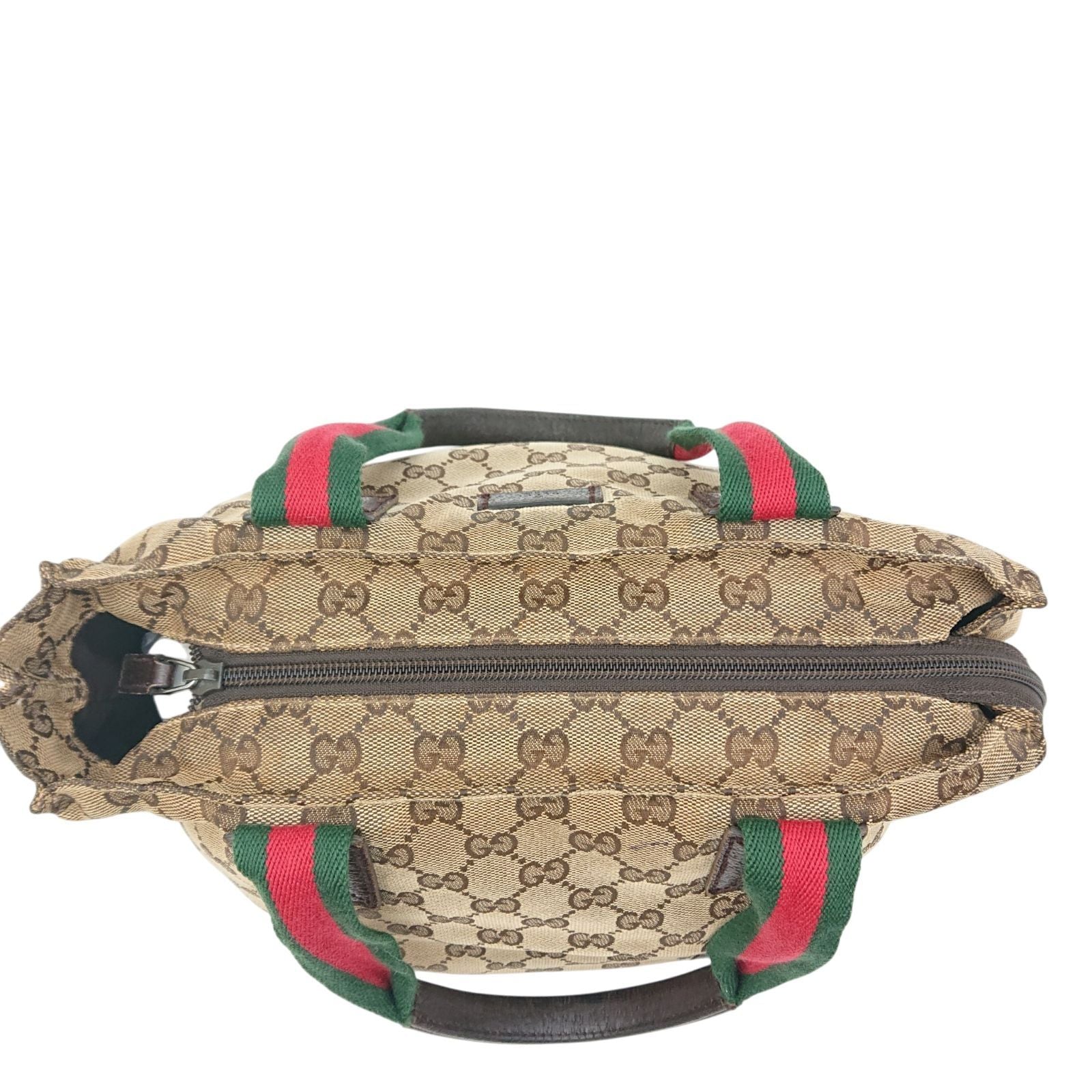 Gucci GG Canvas Sherry Line Tote Bag Beige Brown — view 5