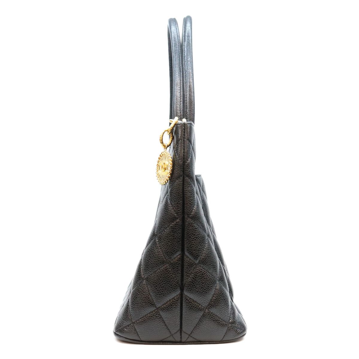 Chanel Black Caviar Medallion Tote Bag — view 2