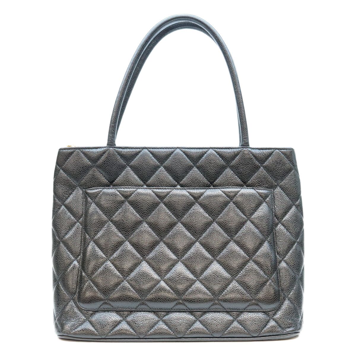 Chanel Black Caviar Medallion Tote Bag — view 3