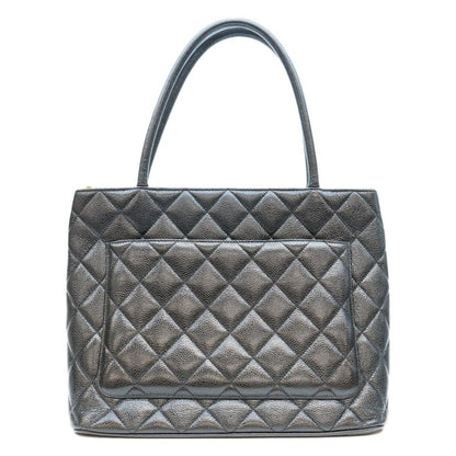 Chanel Black Caviar Medallion Tote Bag — view 3