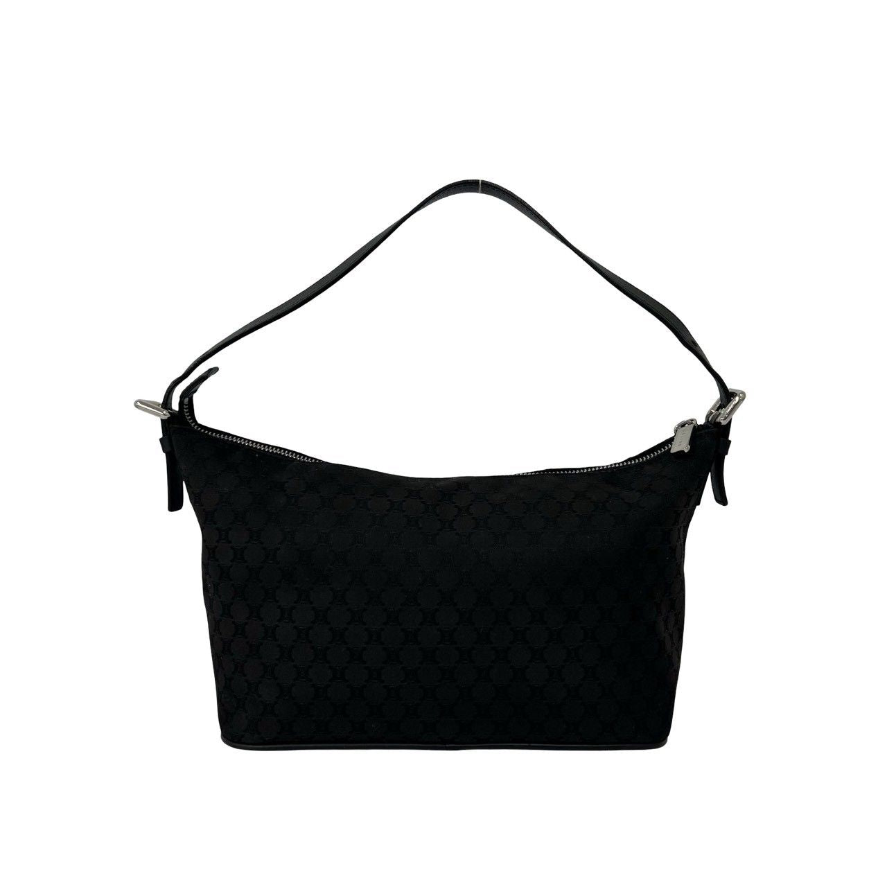 Celine Macadam Blason Pattern Canvas Leather Mini Shoulder Bag Black — view 3