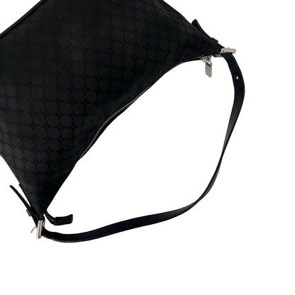 Celine Macadam Blason Pattern Canvas Leather Mini Shoulder Bag Black — view 4