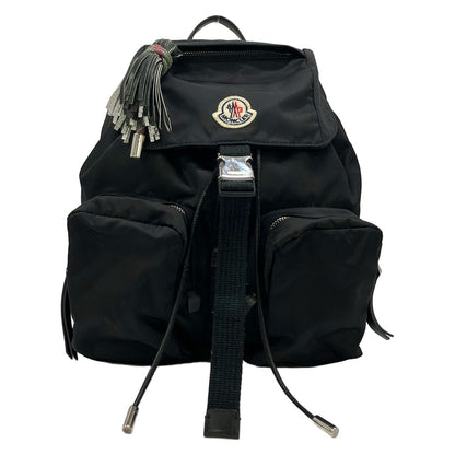 Moncler Backpack Black Tassel Drawstring Leather