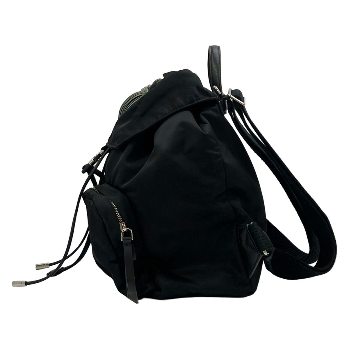 Moncler Backpack Black Tassel Drawstring Leather — view 4