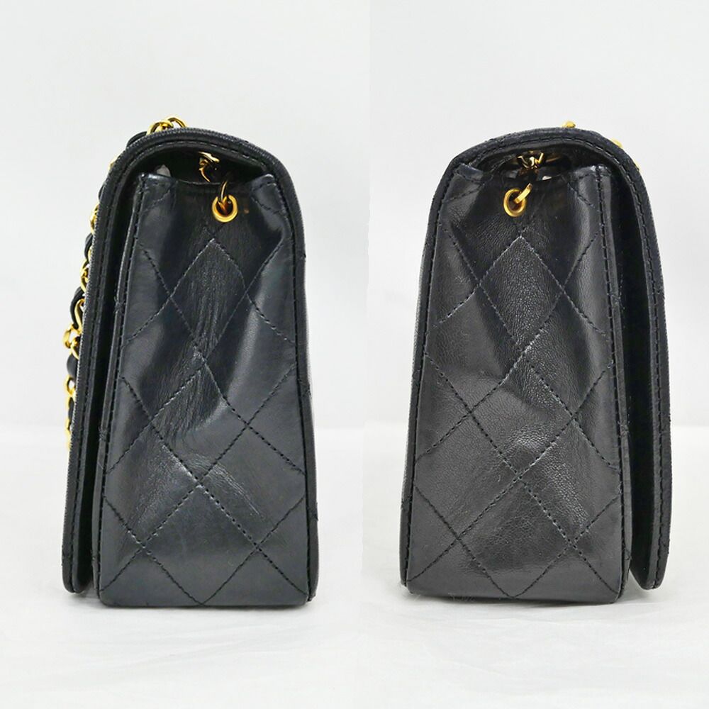 Chanel Chain Shoulder Bag Quilted 23 Lambskin Black Gold — view 3