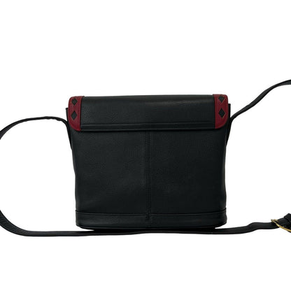 Saint Laurent YSL Logo Cutout Leather Shoulder Bag Black — view 3