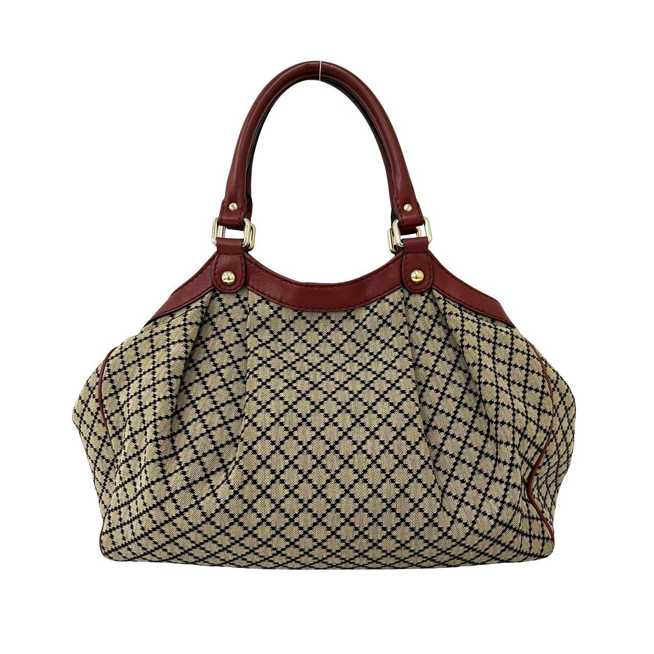 Gucci Sookie Diamante Canvas Leather Tote Shoulder Bag Beige — view 3