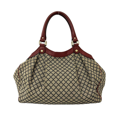 Gucci Sookie Diamante Canvas Leather Tote Shoulder Bag Beige — view 3