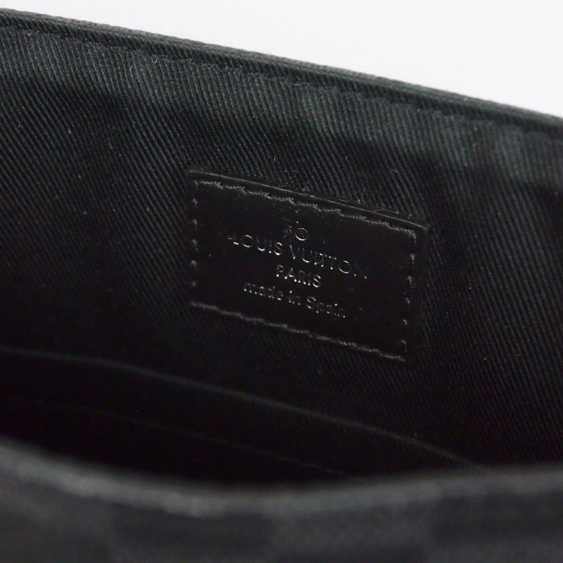 Louis Vuitton Damier Graphite District PM NM Shoulder Bag Black — view 7