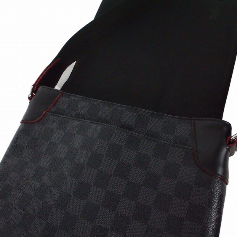 Louis Vuitton Damier Graphite District PM NM Shoulder Bag Black — view 4