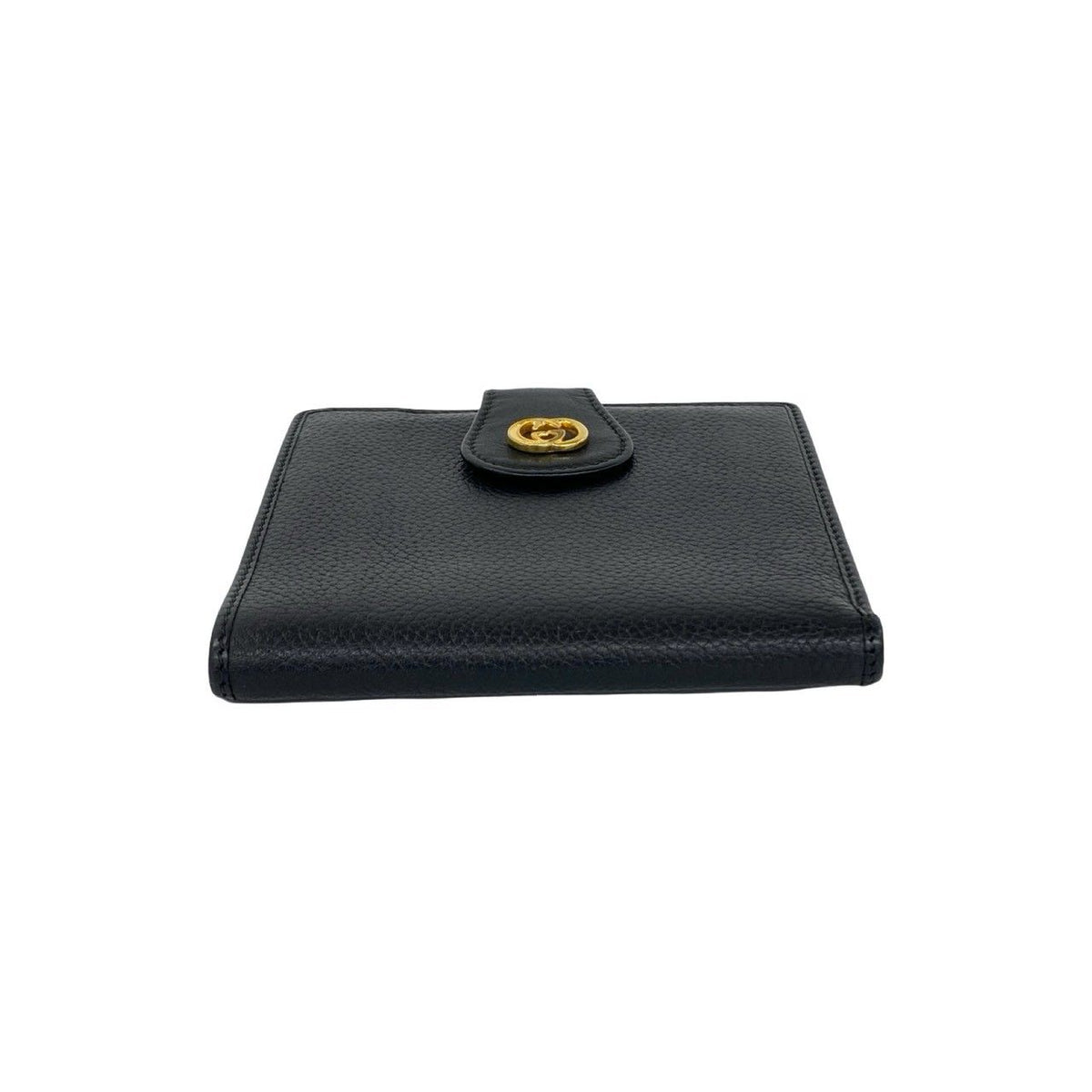 Gucci Vintage GG Logo Leather Bifold Wallet Mini Card Case Black — view 6