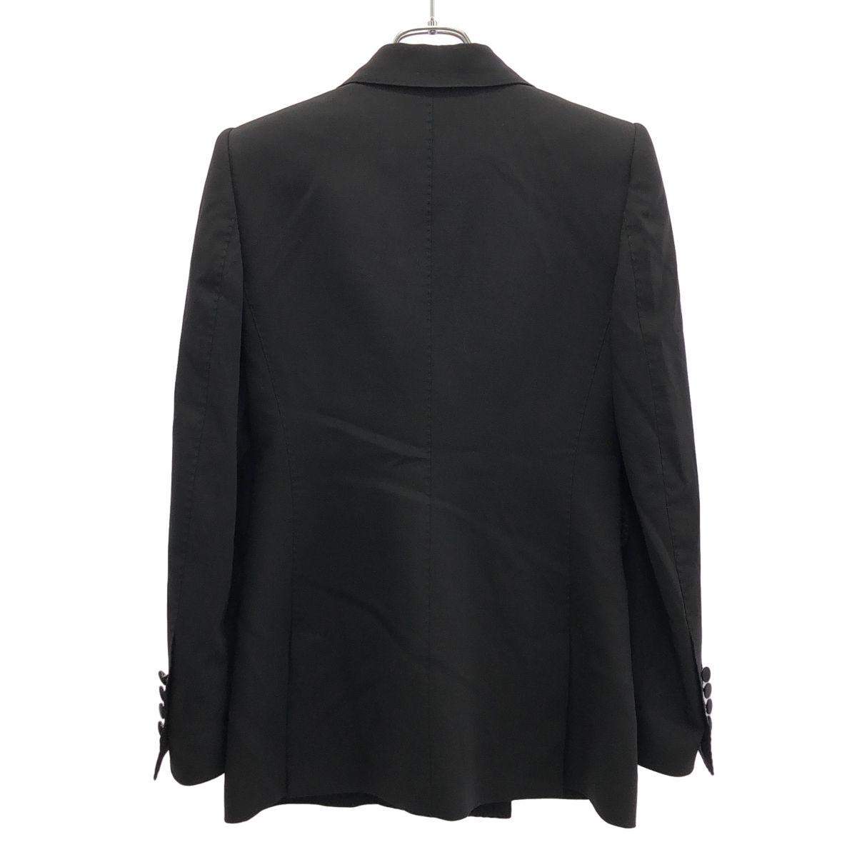 Dolce & Gabbana Leopard Liner Pinstripe Double Breasted Jacket Black 38 — view 2