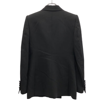 Dolce & Gabbana Leopard Liner Pinstripe Double Breasted Jacket Black 38 — view 2