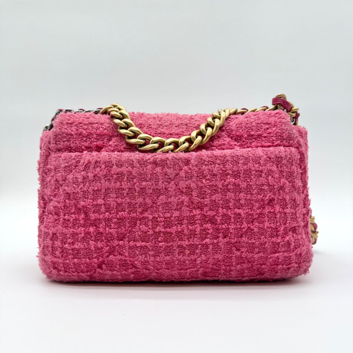 Chanel 19 Shoulder Bag Tweed CC Logo Turnlock — view 2