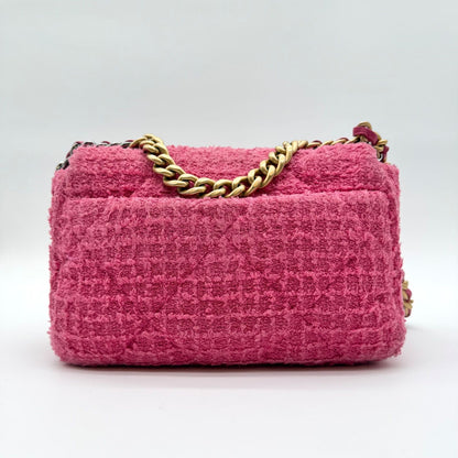 Chanel 19 Shoulder Bag Tweed CC Logo Turnlock — view 2