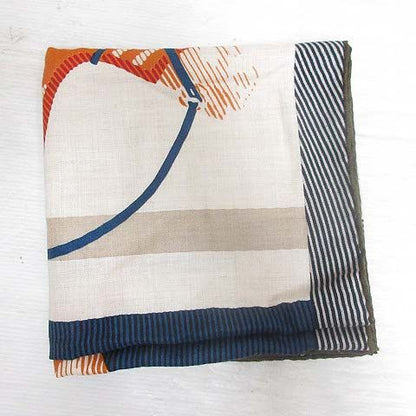 Hermes Carre 100 Horse Wear Scarf Shawl Cashmere Beige — view 2