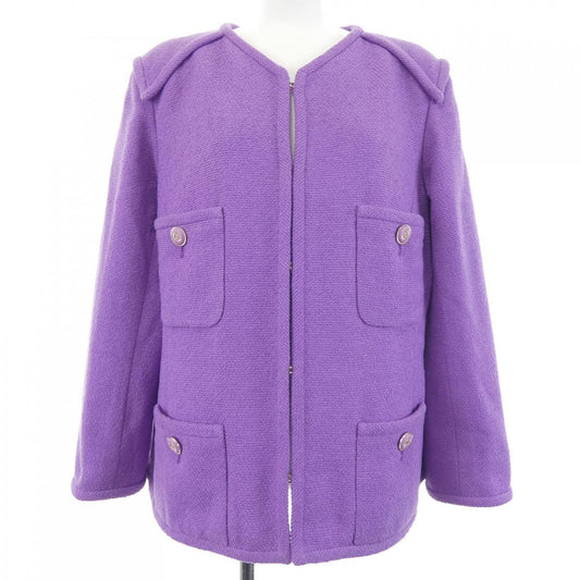 Chanel 20C Collarless Jacket Purple