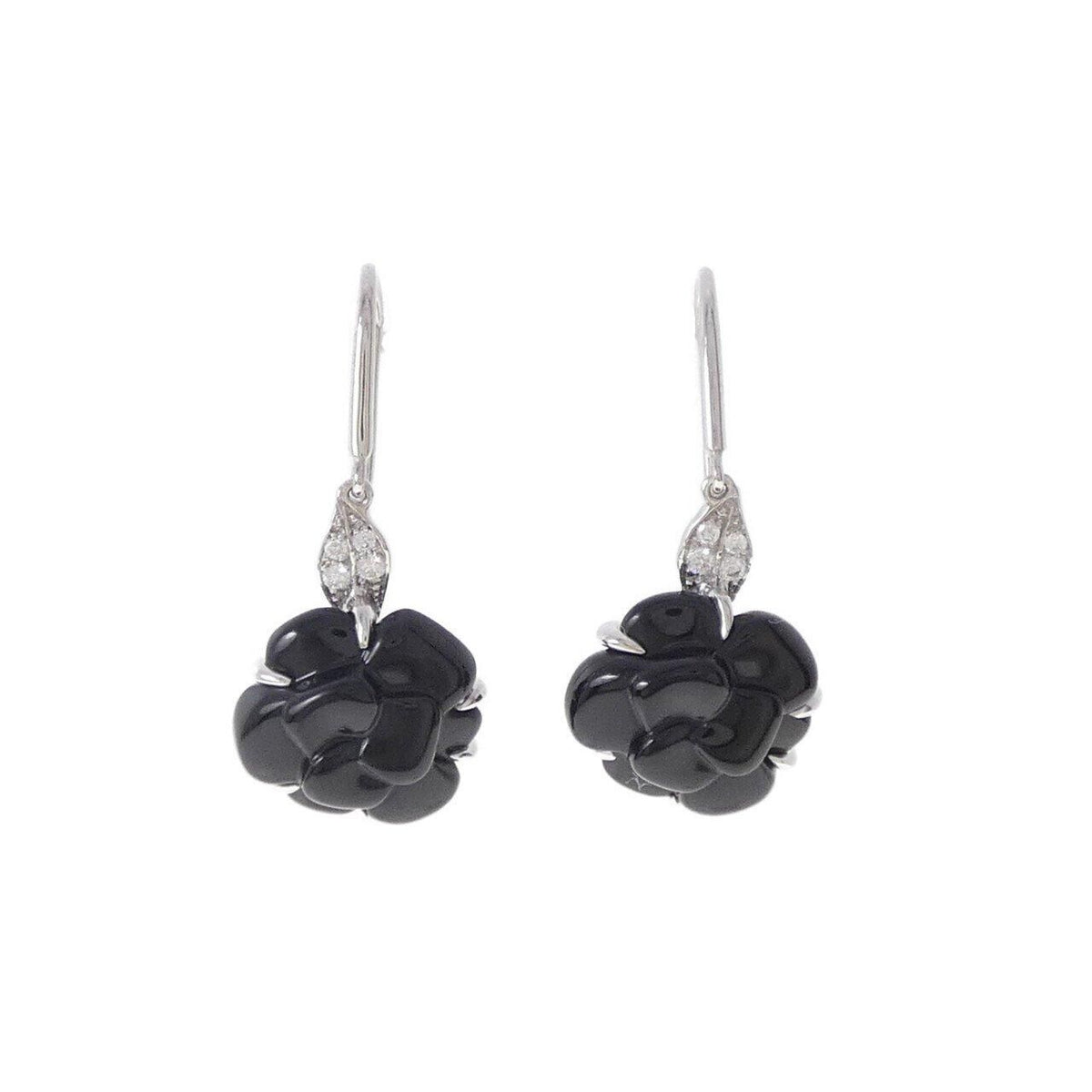 Chanel Camellia Earrings White Gold